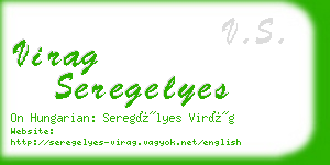 virag seregelyes business card